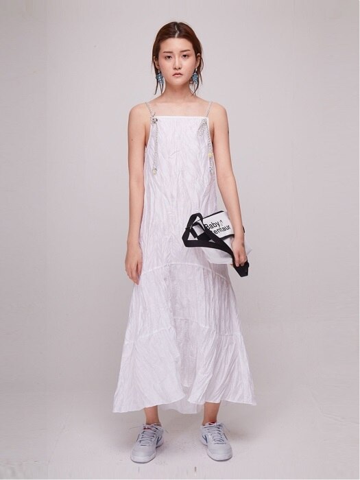Wrinkle Multi Rope Dress [WHITE]