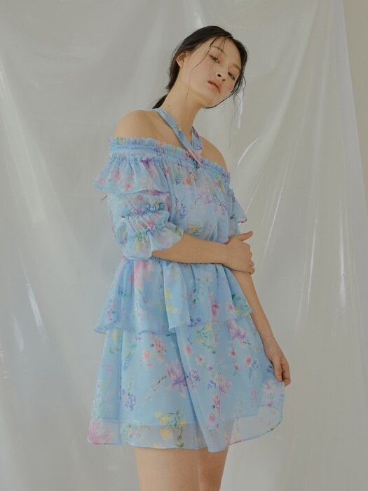 Rose Blanch Dress[Blue]