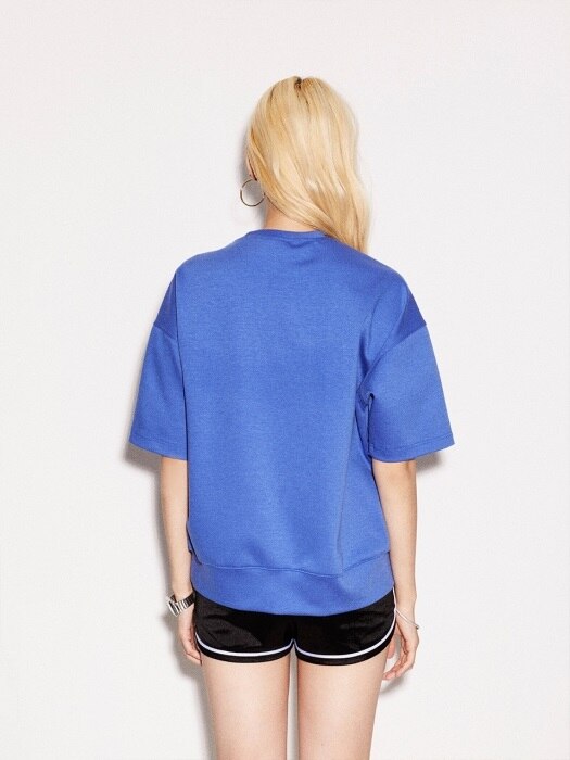 Curved Line  Short Sleeve H/ACC_Blue