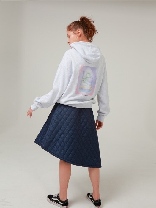MIF QUILTED UNBALANCE SKIRT