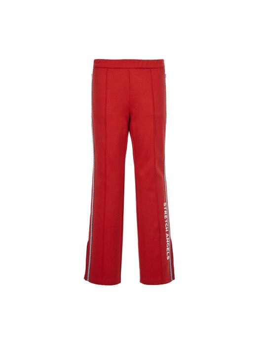 Side block strap pants (Red)