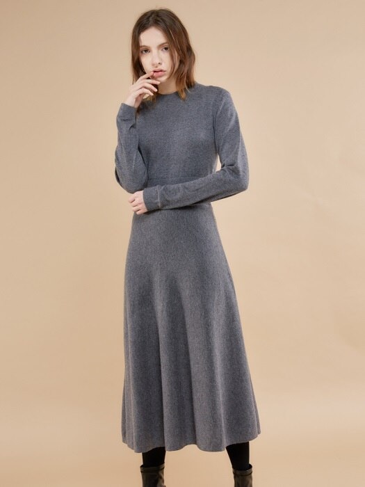 ROUND NECK KNIT OP_CHARCOAL