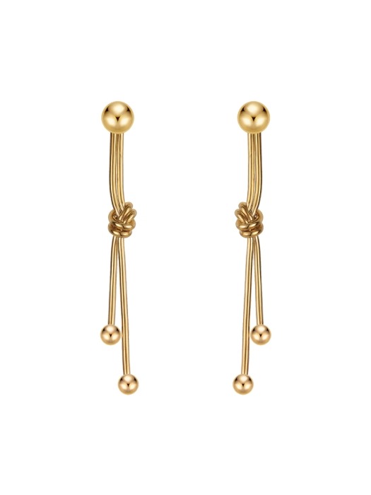 I-ng gold earrings