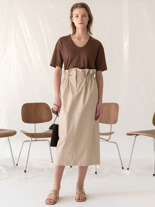 19LE string skirt (beige)