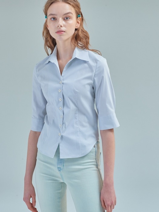 Petit cote blouse [Lofty gray]