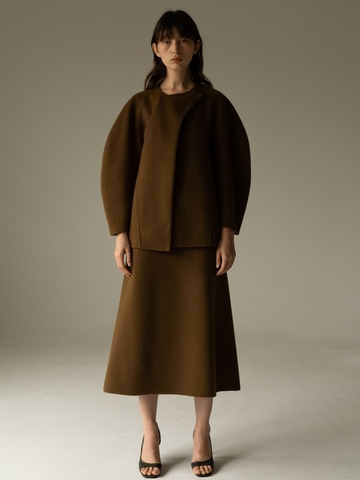 ROWE Prima wool Skirt _Khaki brown