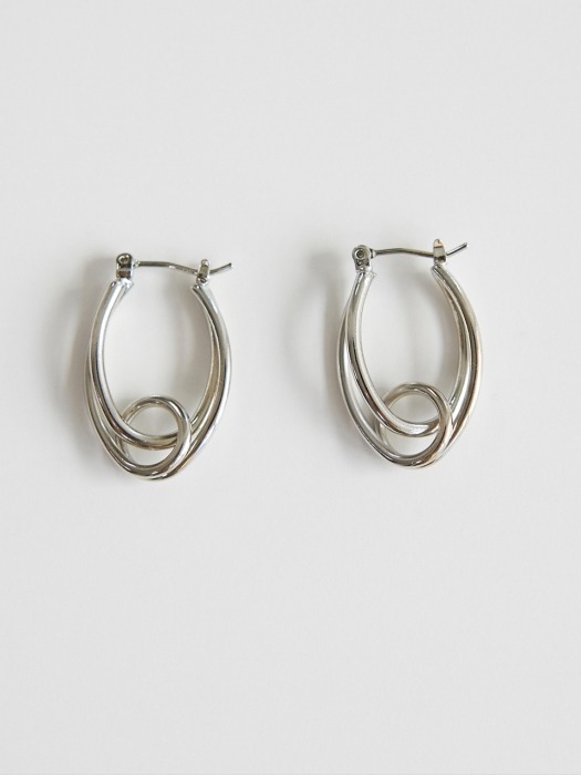 tangled silver earrings