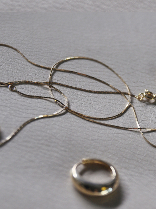Wire Silky Chain Bracelet #square (14k/18k)