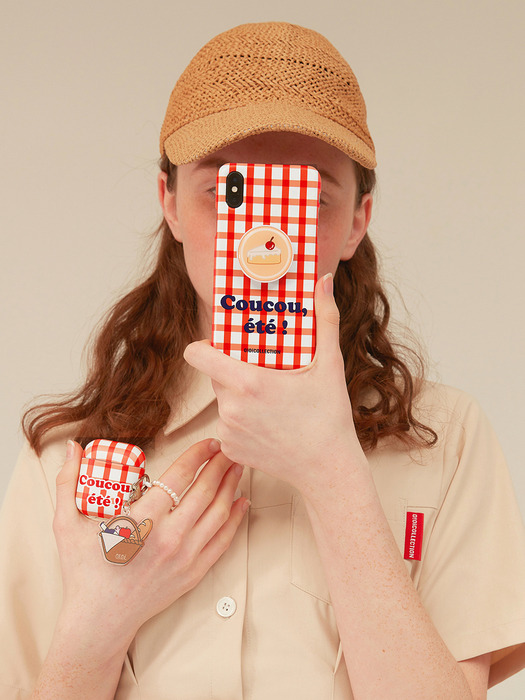 CAKE SMART TOK PHONE CASE_red check