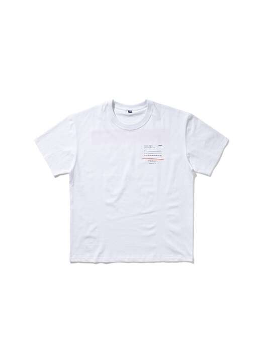 Oversized Label-Printed Tee (White)
