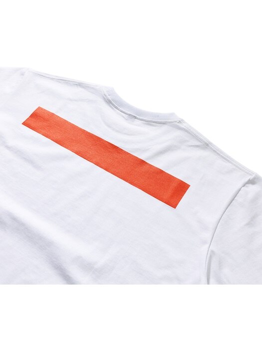 Oversized Label-Printed Tee (White)