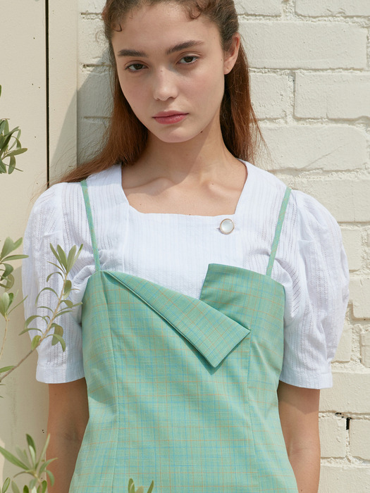 AMR1075 bory blouse (white)