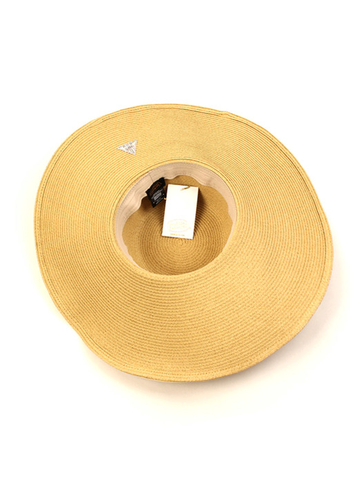 Long Beige Wire Cloche Hat BK 여름페도라