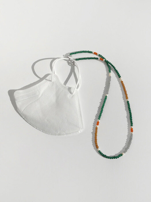 beeds mask strap (green)