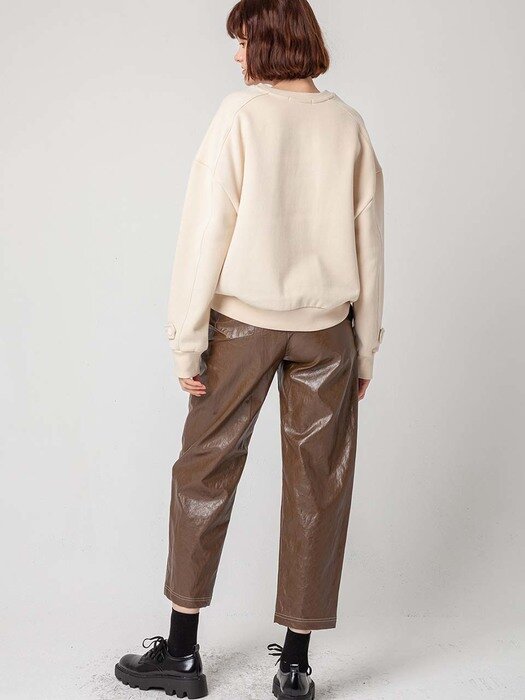 leather pants_ KH/BROWN