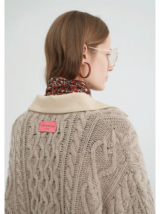  Lambs-wool knit jaket