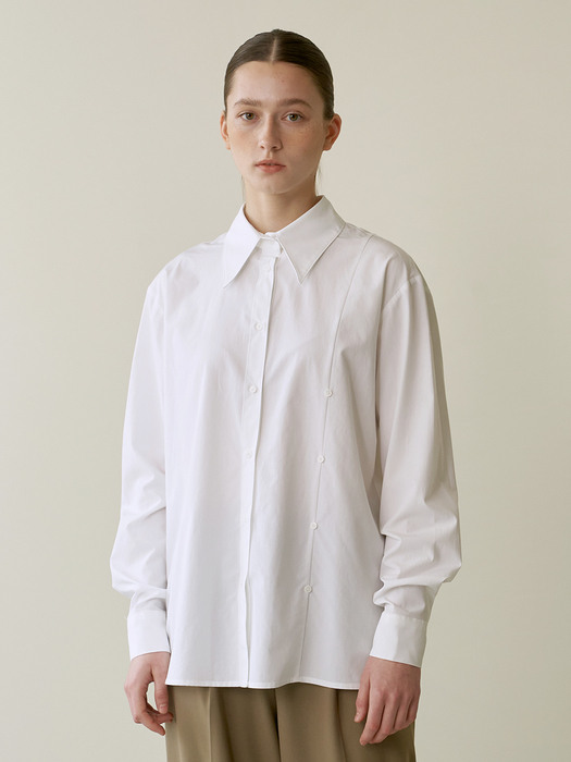 Button wrap shirts - White