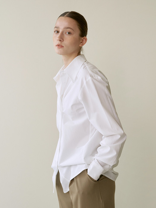 Button wrap shirts - White