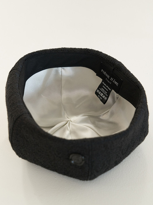 DOME BERET_jacquard black