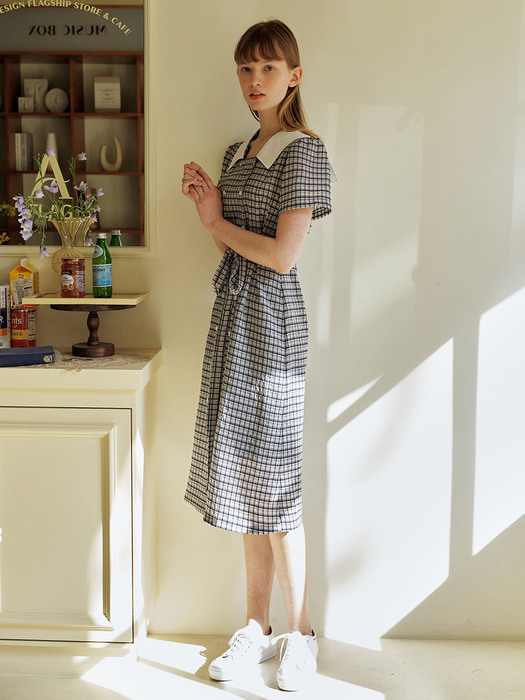 4.41 CHECK SAILOR DRESS_NAVY