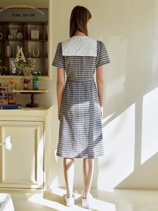 4.41 CHECK SAILOR DRESS_NAVY