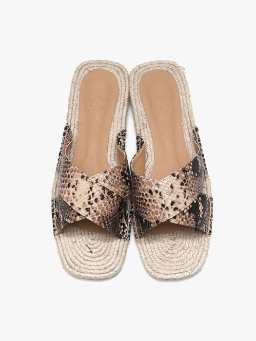 ALC061 Espadrille_Slipper Mocha python