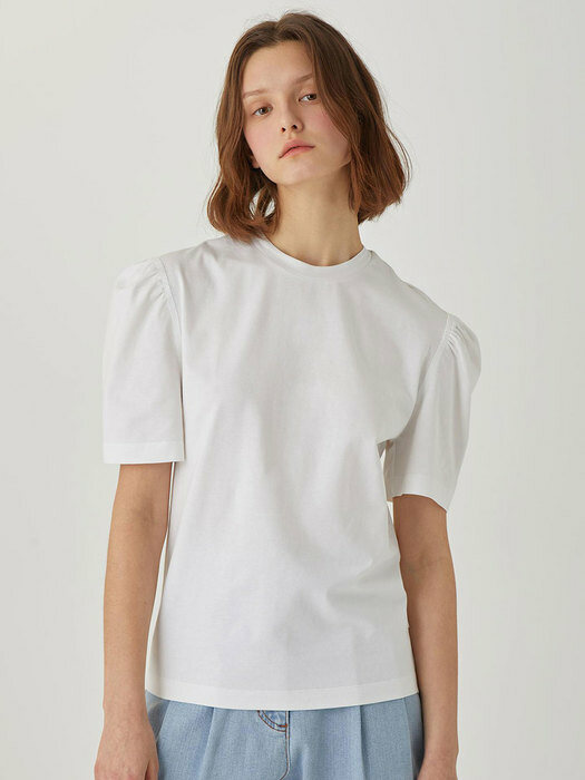 Volume sleeve T-shirt [WHITE] JYTS1B904WT