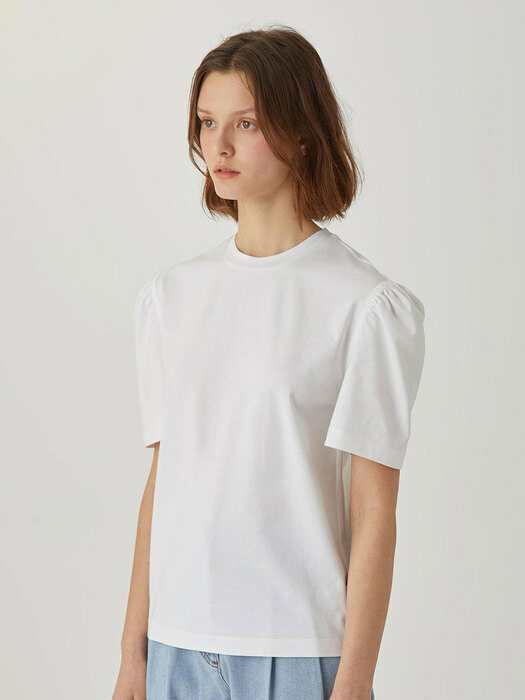 Volume sleeve T-shirt [WHITE] JYTS1B904WT