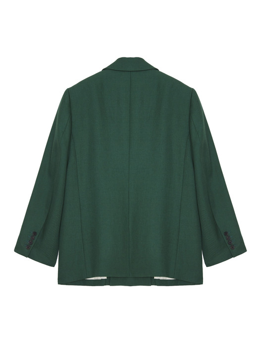 Oversized Double Breasted Jacket  / Dark Green