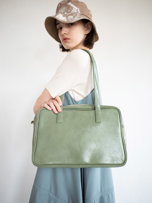 Trapezoid Shoulder Bag (crack)_5 colors