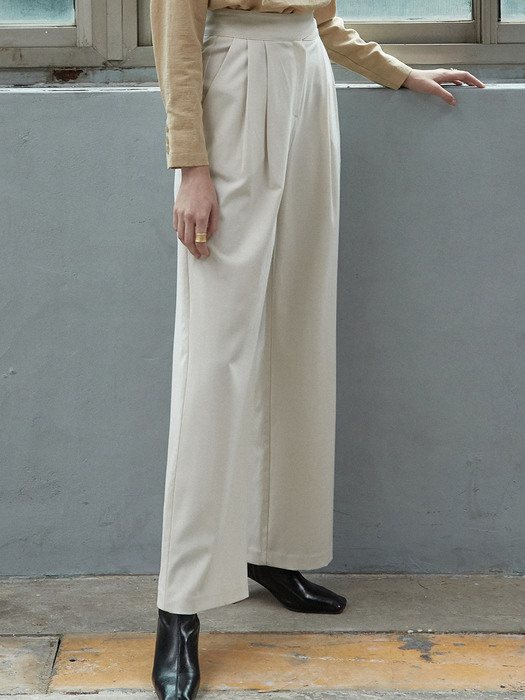 amr1315 buckle slacks (ivory)