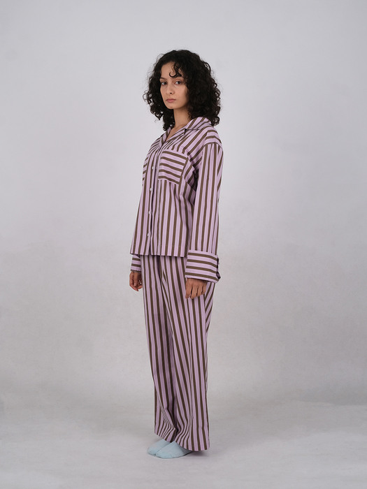Stripy Striped PJ Set Cherry Ju