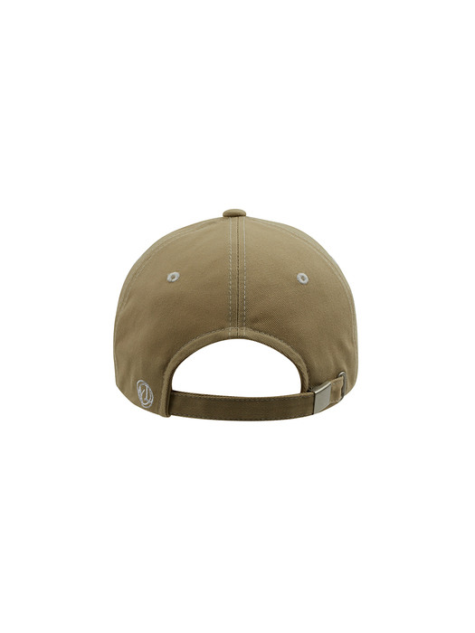 SERIF EMBROIDERED LOGO CAP beige