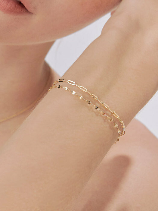 14K 18K Clip Chain Bracelet