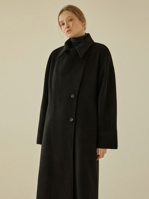 Cashmere Silhouette Coat - Black