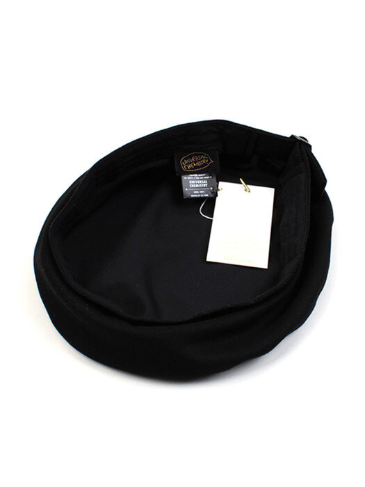 Belted Black Wool Beret 울베레모