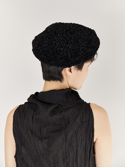 VELVET BERET (BLACK)