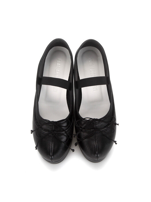Two layer ballerina platform heels | Black