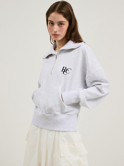 RCC Half Zipup Sweatshirt [OATMEAL]