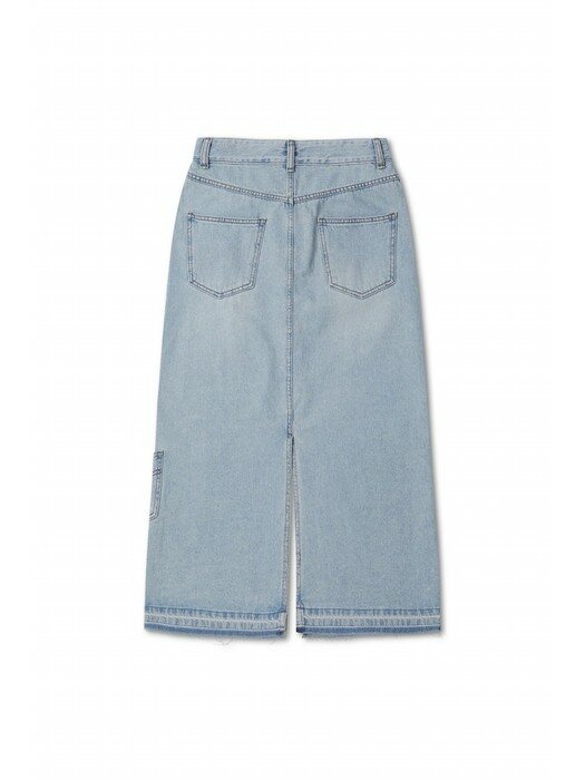 Brushed Slit Denim Skirt (for women)_QWPDX22415BUX