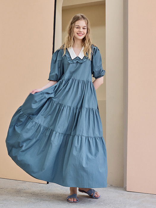 Lovely CanCan Maxi Dress_HOOKERS GREEN