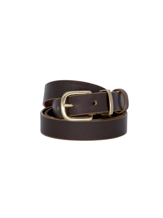 25mm Slim Leather Belt (BRAWN)