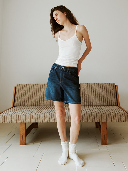 Mid-rise Denim Shorts