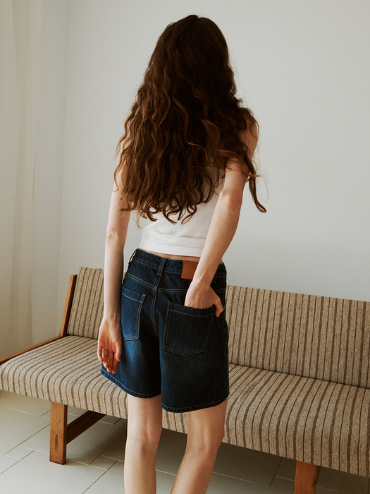 Mid-rise Denim Shorts