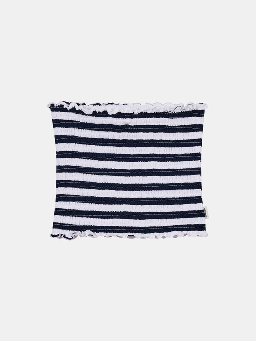 stripe smoke tube top (black)