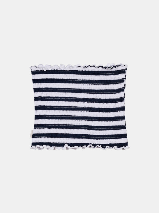 stripe smoke tube top (black)