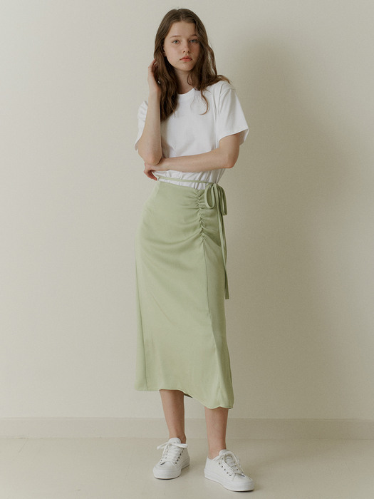 3.66 Shirring skirt (Green)