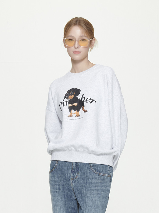 LITTLE PINSCHER ARCH LOGO SWEATSHIRT MELANGE (RATS720C) 