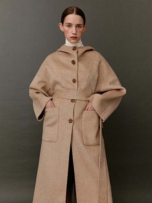 TWF CAMEL HAIR HOODED COAT [HAND MADE]_2COLORS