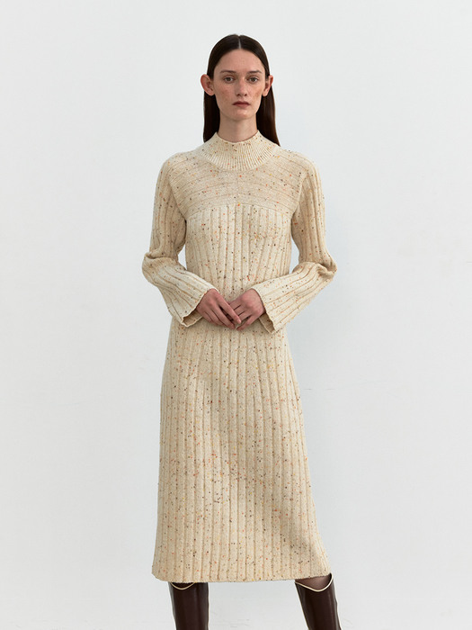 TWW WOOLNEP KNIT DRESS_2COLORS